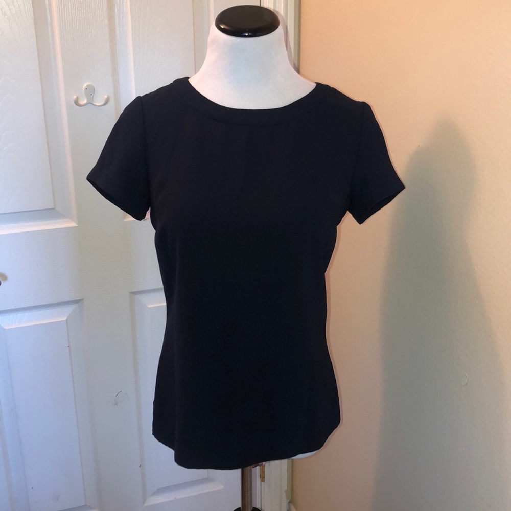 Banana Republic Navy Top, Zipper Back